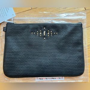 Rubie Mini Wristlet - Black Beauty Dotty Pebble w/ Gems